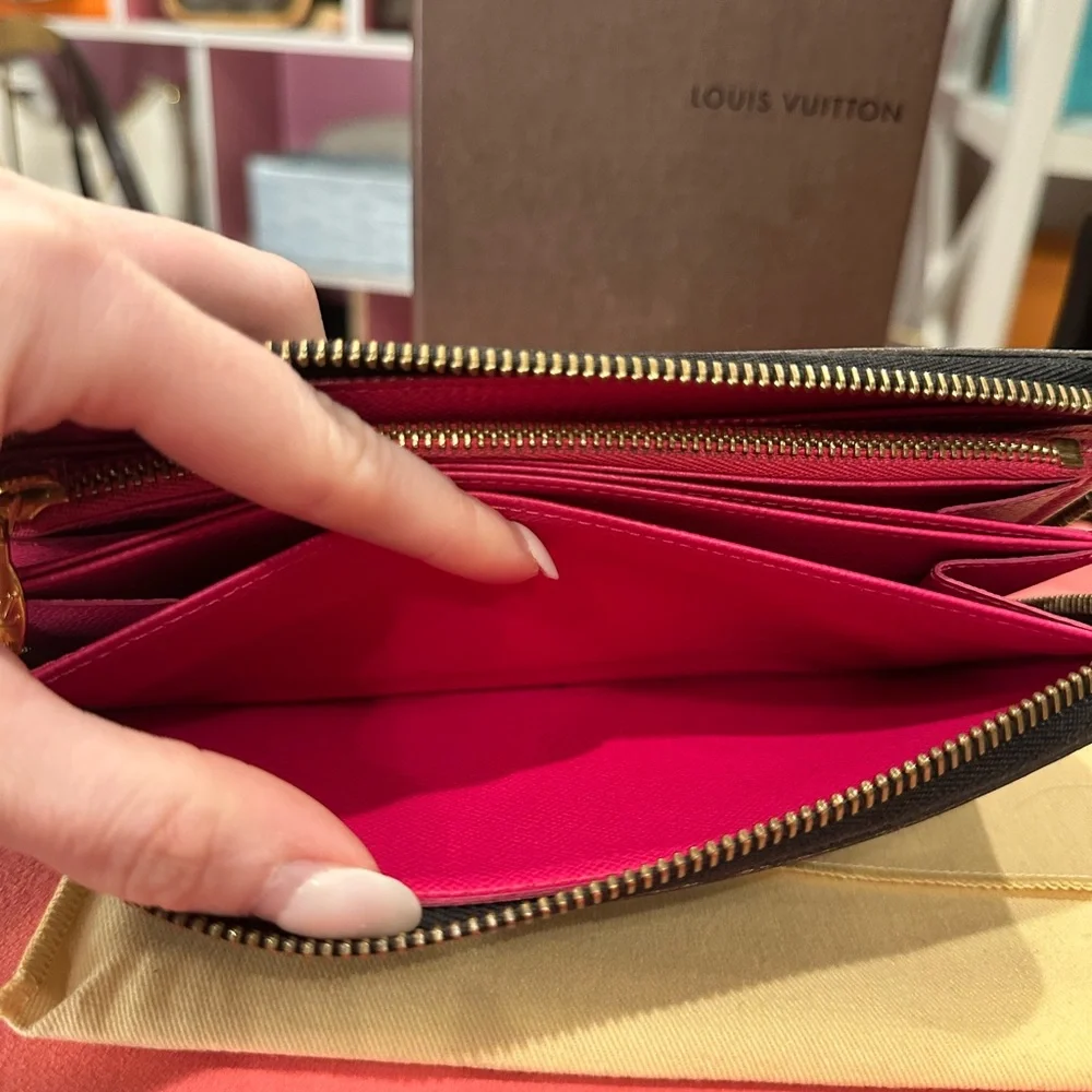 Louis Vuitton Multicolor Zippy Wallet Pink